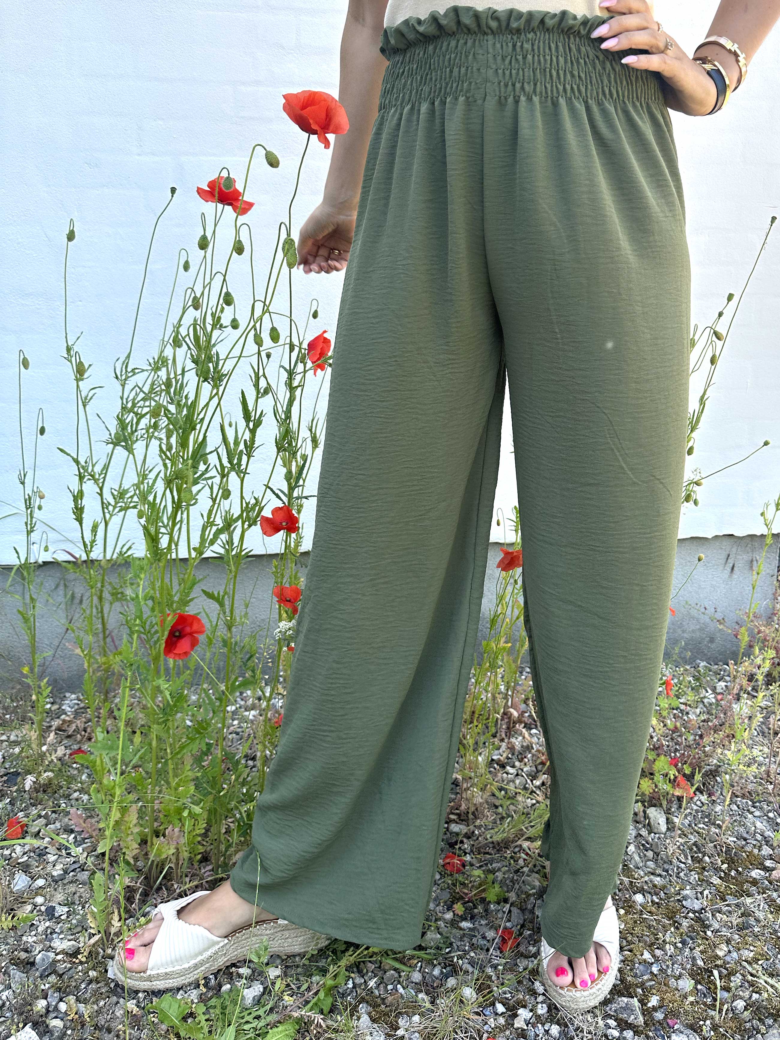 Signe - Løse bukser med elastikkant i livet